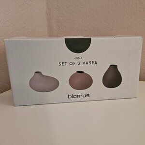 Set of 3 Blomus Nona Vases NWOT